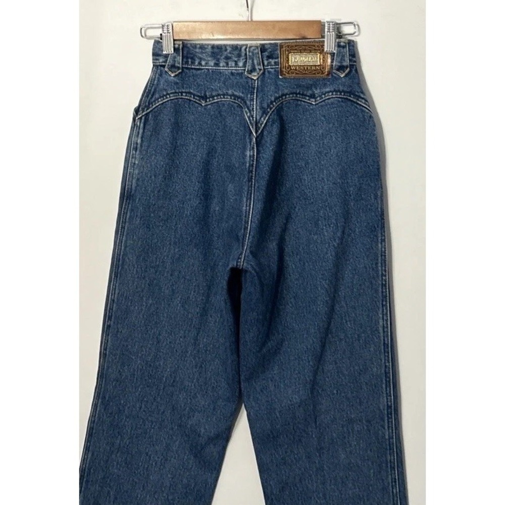 Women's Vintage Lawman High Waisted Jeans Slim Fit Straight Sz 24 24x29 - Picture 7 of 13